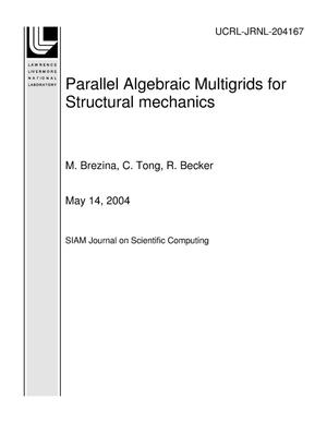 Parallel Algebraic Multigrids for Structural mechanics