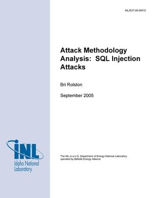 Attack methodology Analysis: SQL Injection Attacks and Their Applicability to Control Systems