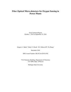 Fiber Optical Micro-detectors for Oxygen Sensing in Power Plants