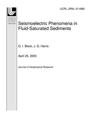 Seismoelectric Phenomena in Fluid-Saturated Sediments
