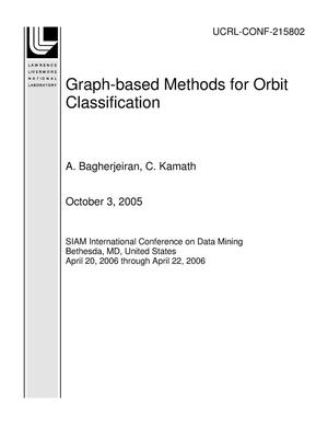 Primary view of object titled 'Graph-based Methods for Orbit Classification'.