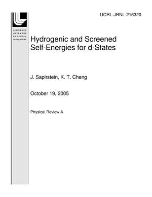 Hydrogenic and Screened Self-Energies for d-States