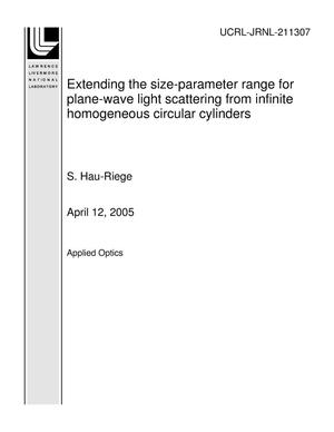 Extending the size-parameter range for plane-wave light scattering from infinite homogeneous circular cylinders