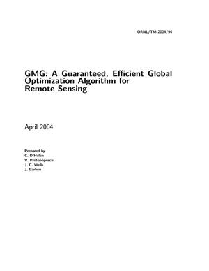GMG: A Guaranteed, Efficient Global Optimization Algorithm for Remote Sensing.