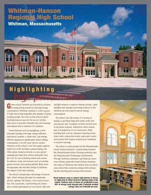 Highlighting High Performance: Whitman Hanson Regional High School; Whitman, Massachusetts