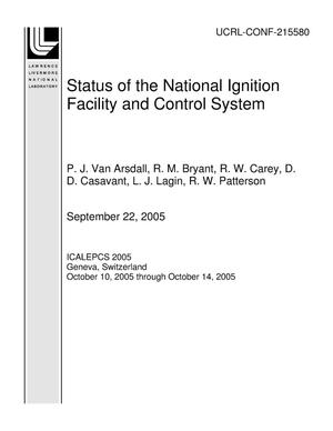 Status of the National Ignition Facility and Control System