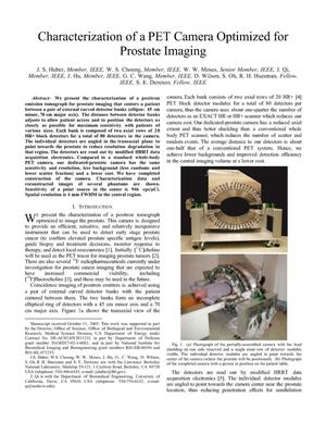 Characterization of a PET Camera Optimized for ProstateImaging
