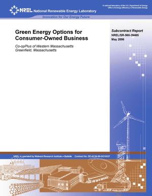 Green Energy Options for Consumer-Owned Business