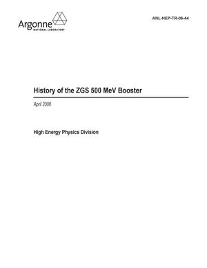 History of the ZGS 500 MeV Booster.