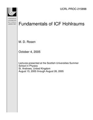 Fundamentals of ICF Hohlraums