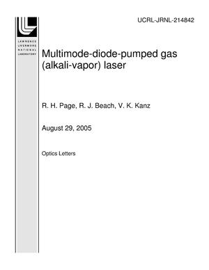 Multimode-diode-pumped gas (alkali-vapor) laser