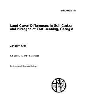 Land Cover Differences in Soil Carbon and Nitrogen at Fort Benning, Georgia