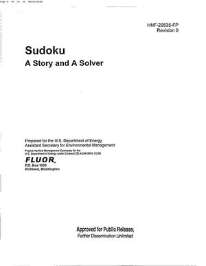 SUDOKU A STORY & A SOLVER