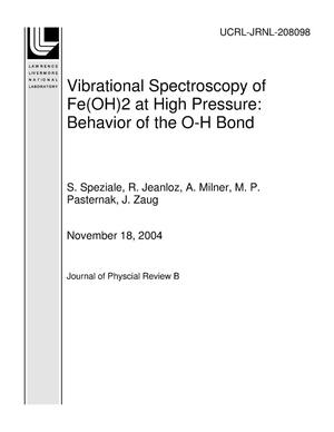 Vibrational Spectroscopy of Fe(OH)2 at High Pressure: Behavior of the O-H Bond