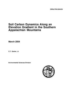 Soil Carbon Dynamics Along an Elevation Gradient in the Southern Appalachian Mountains