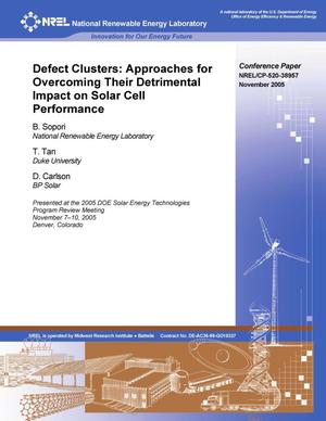 Defect Clusters: Approaches for Overcoming Their Detrimental Impact on Solar Cell Performance