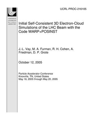 Initial Self-Consistent 3D Electron-Cloud Simulations of the LHC Beam with the Code WARP+POSINST