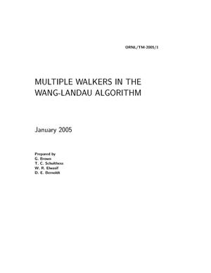 Multiple Walkers in the Wang-Landau Algorithm
