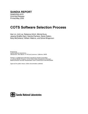 COTS software selection process.