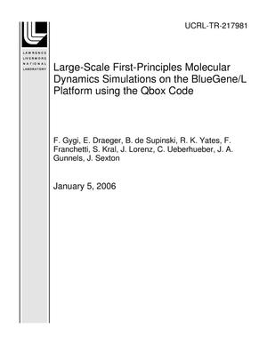 Large-Scale First-Principles Molecular Dynamics Simulations on the BlueGene/L Platform using the Qbox Code