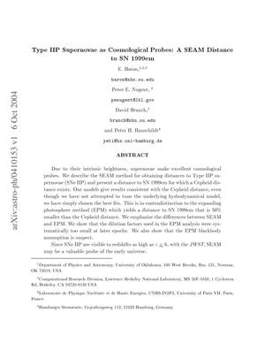 Type IIP supernovae as cosmological probes: A SEAM distance to SN1999em