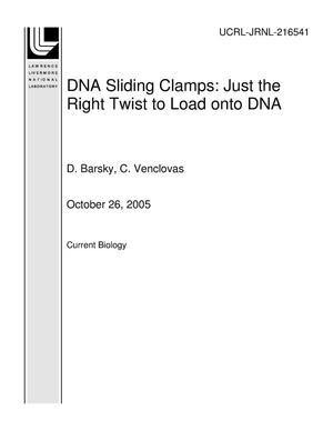 DNA Sliding Clamps: Just the Right Twist to Load onto DNA