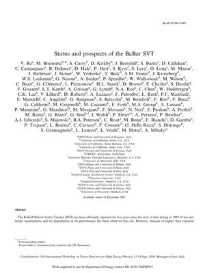 Status And Prospects of the BaBar SVT