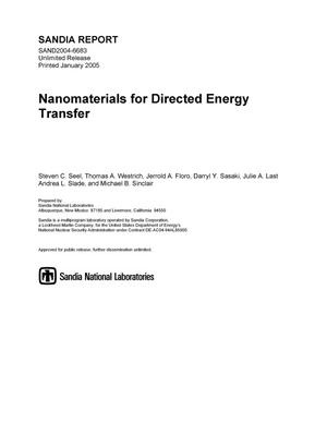 Nanomaterials for directed energy transfer.