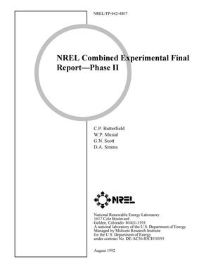 NREL Combined Experimental Final Report--Phase II