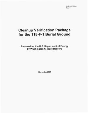 Cleanup Verification Package for the 118-F-1 Burial Ground