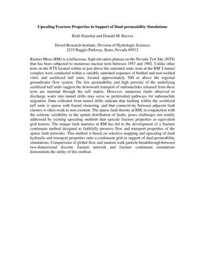 ABSTRACT: Upscaling Fracture Properties in Support of Dual-permeability Simulations