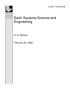 Primary view of Earth Systems Science and Engineering