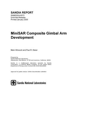 MiniSAR composite gimbal arm development.