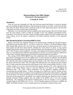 Electron Bypass Line (EBL) Design: Electrons to A-line bypassing LCLS