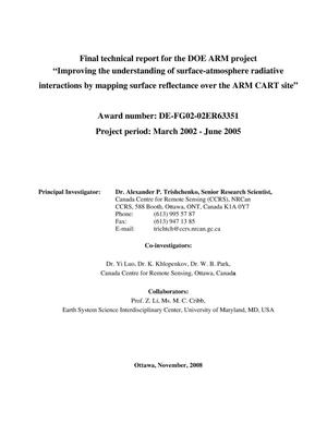 Final report for the project "Improving the understanding of surface-atmosphere radiative interactions by mapping surface reflectance over the ARM CART site" (award DE-FG02-02ER63351)