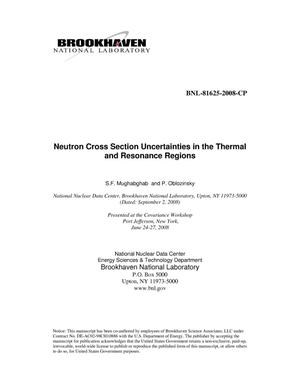 Neutron Cross Section Uncertainties in the Thermal and Resonance Regions