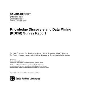 Knowledge Discovery and Data Mining (KDDM) survey report.