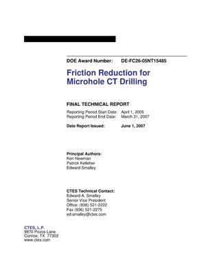 Friction Reduction for Microhole CT Drilling