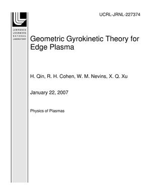 Geometric Gyrokinetic Theory for Edge Plasma