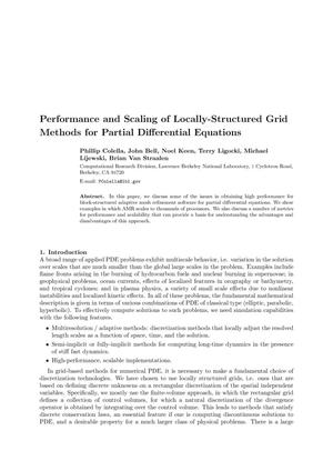 Performance and scaling of locally-structured grid methods forpartial differential equations
