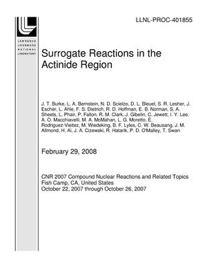 Surrogate Reactions in the Actinide Region