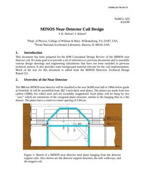 MINOS near-detector coil design