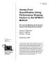 Article: HUMAN ERROR QUANTIFICATION USING PERFORMANCE SHAPING FACTORS IN THE S…