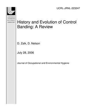 History and Evolution of Control Banding: A Review