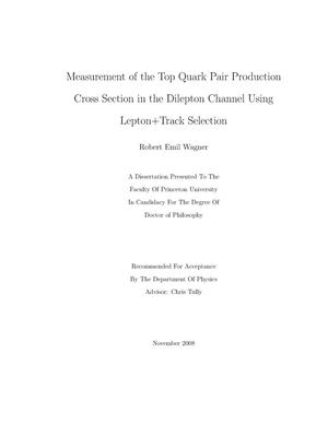Measurement of the top quark pair production cross section in the dilepton channel using lepton+track selection