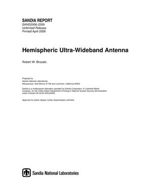 Hemispheric ultra-wideband antenna.