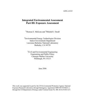 Integrated Environmental Assessment Part III: ExposureAssessment
