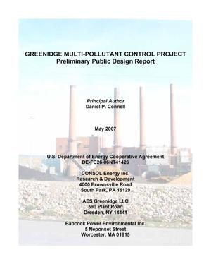 Greenridge Multi-Pollutant Control Project Preliminary Public Design Report