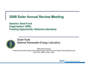 National Laboratory, Session: Seed Fund