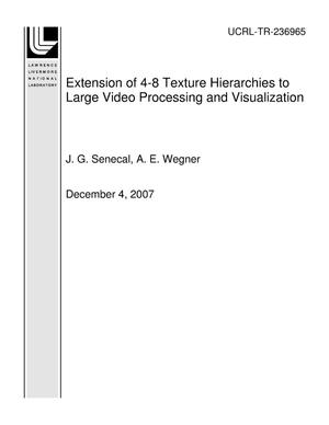Extension of 4-8 Texture Hierarchies to Large Video Processing and Visualization